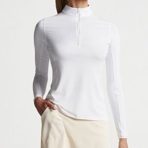NEW Peter Millar Women's Storm Lightweight Sun Shirt WHITE